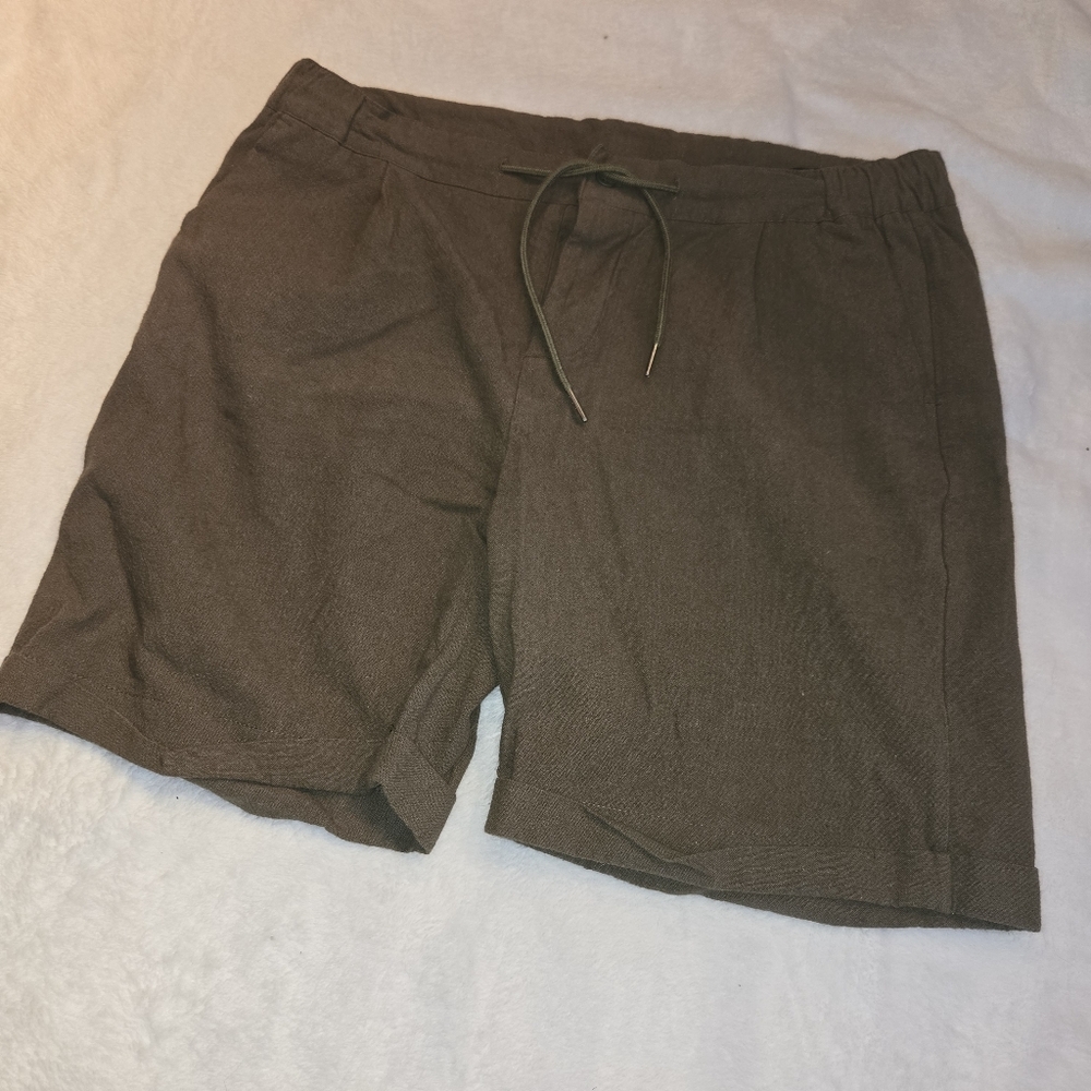 ESNTLS Men’s Cotton/Aloe 6" Inseam [Large] Olive Green Sustainable Shorts